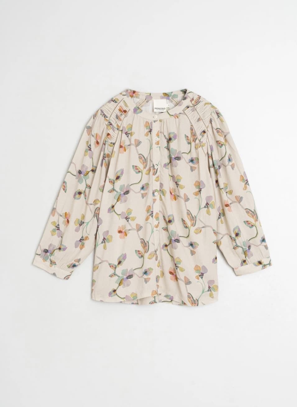 Camisa Indi & Cold AD101 detalle fruncido estampado floral - Imagen 3