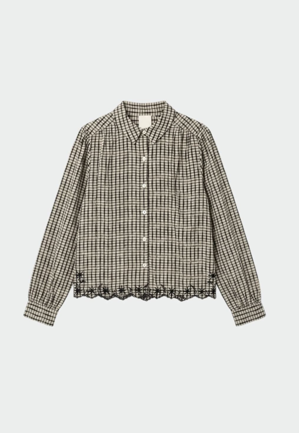 CAMISA Indi & Cold AD133 bordados a contraste negro - Imagen 8