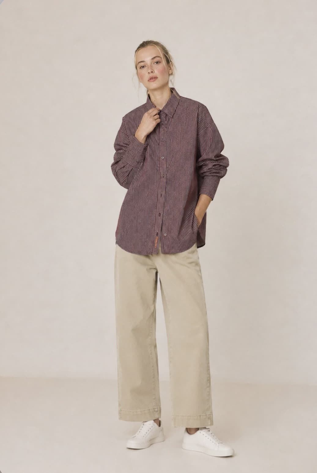CAMISA IndI & Cold AD155 Raya masculina multiposición berenjena - Imagen 1