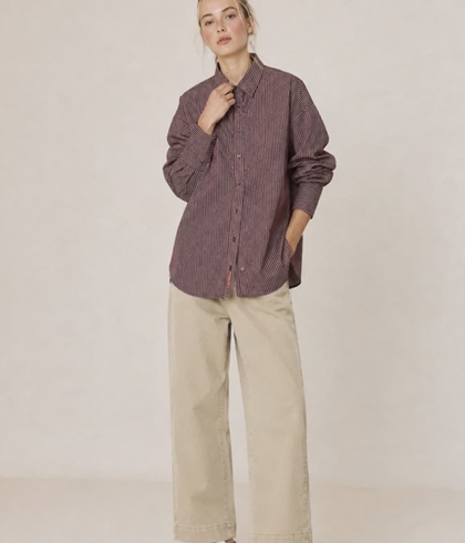 CAMISA IndI & Cold AD155 Raya masculina multiposición berenjena - Imagen 1