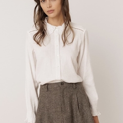 CAMISA Indi & Cold BK160  romántica doble gasa Blanca - Imagen 1