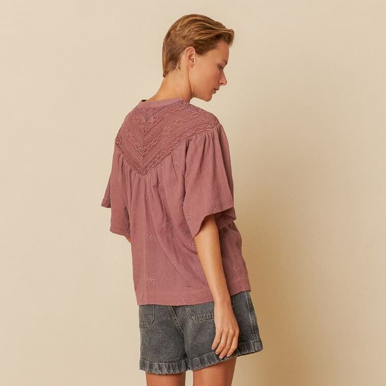 Camisa Indi & Cold BK226 puntilla malva viejo. - Imagen 3
