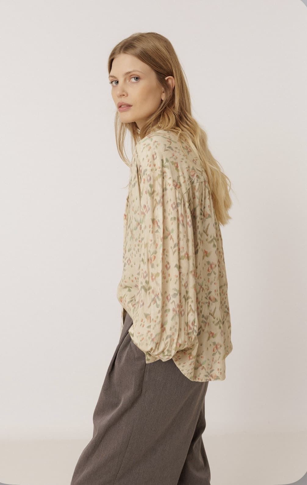 CAMISA IndI & Cold KI123 Oversize pañuelo, crudo - Imagen 1