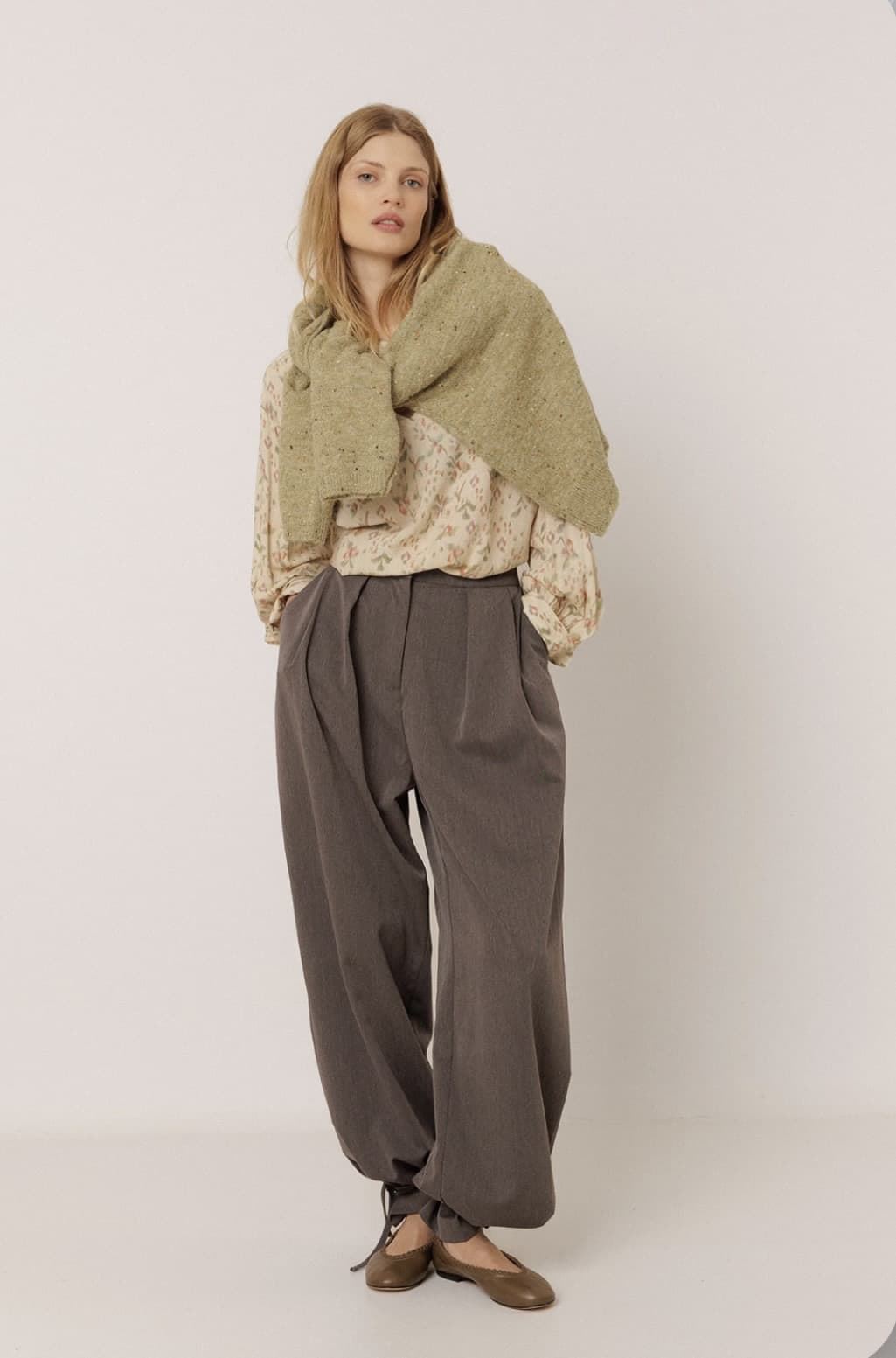 CAMISA IndI & Cold KI123 Oversize pañuelo, crudo - Imagen 4