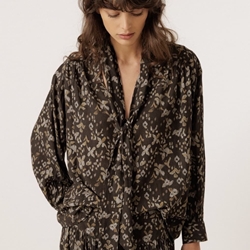 CAMISA IndI & Cold KI123 Oversize pañuelo, negro - Imagen 1