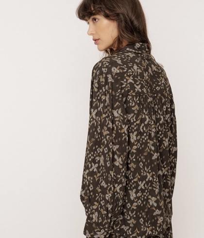 CAMISA IndI & Cold KI123 Oversize pañuelo, negro - Imagen 2
