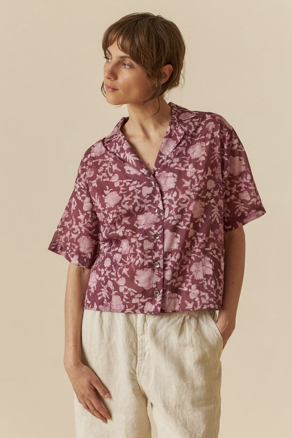 Camisa Indi & Cold MC180 malva - Imagen 3