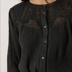 CAMISA Indi & Cold REF. BK450 Combinada puntillas gris carbón - Imagen 1
