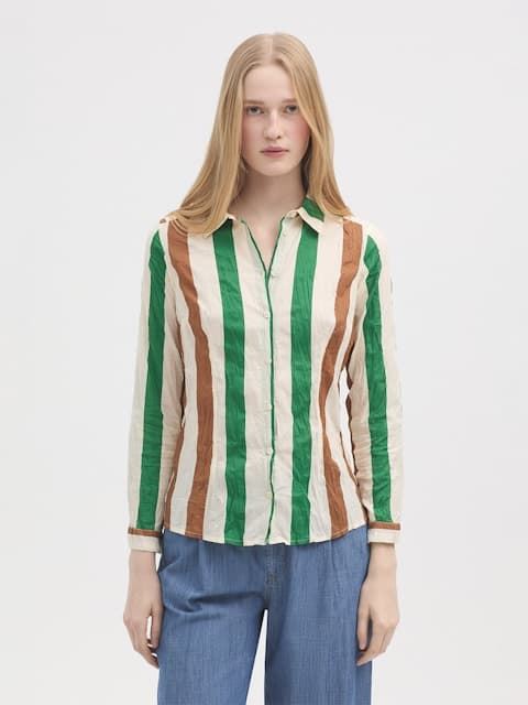 Camisa  Nice Things  #93 Multistripe RAYAS VERDES - Imagen 2