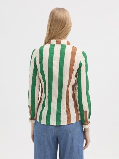 Camisa  Nice Things  #93 Multistripe RAYAS VERDES - Imagen 4