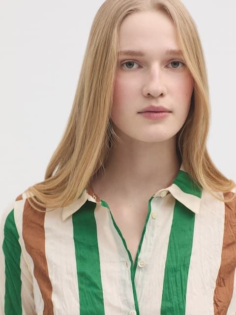 Camisa  Nice Things  #93 Multistripe RAYAS VERDES - Imagen 5