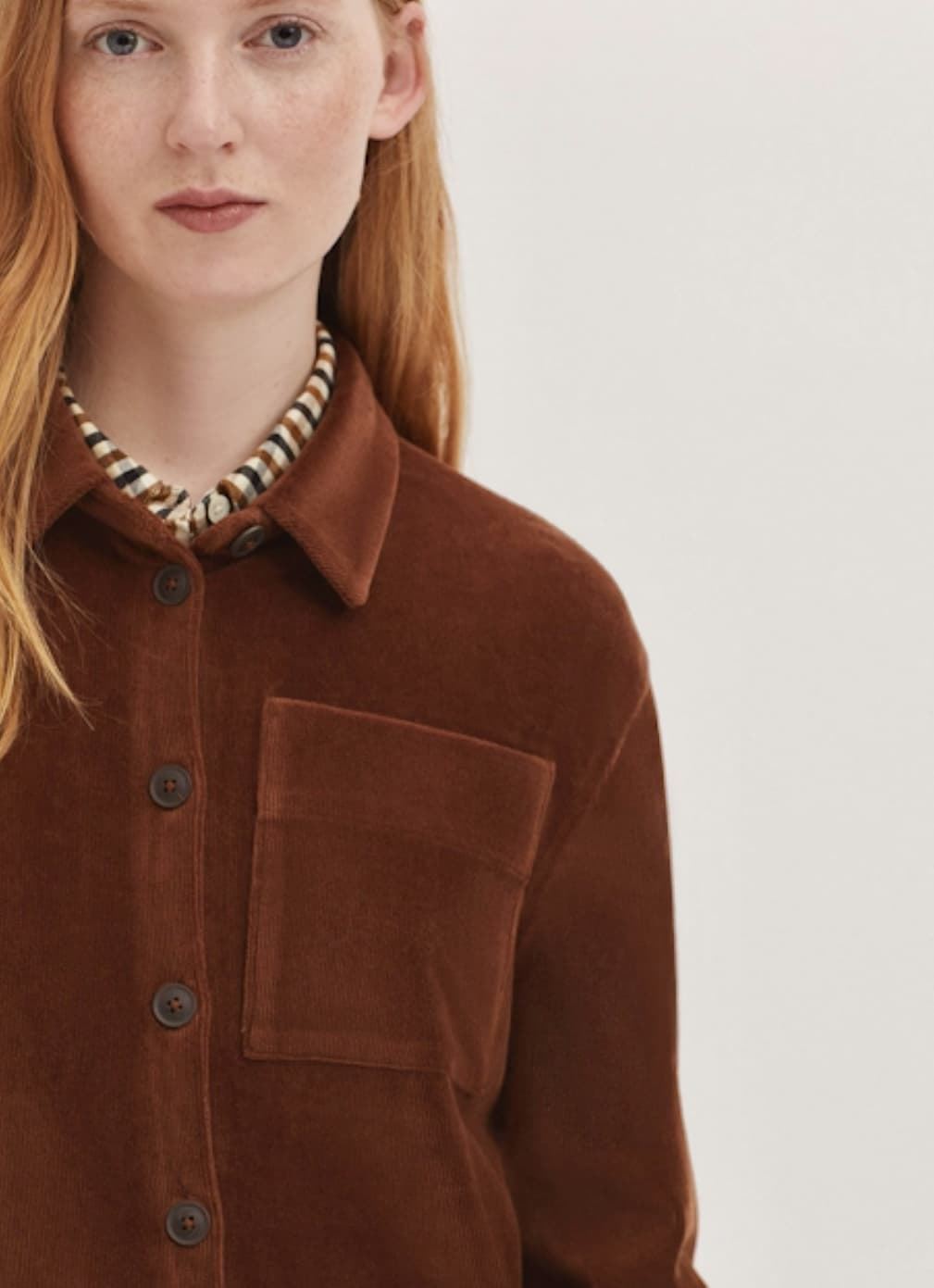 Camisa Nice Things larga micropana elastica marrón - Imagen 2