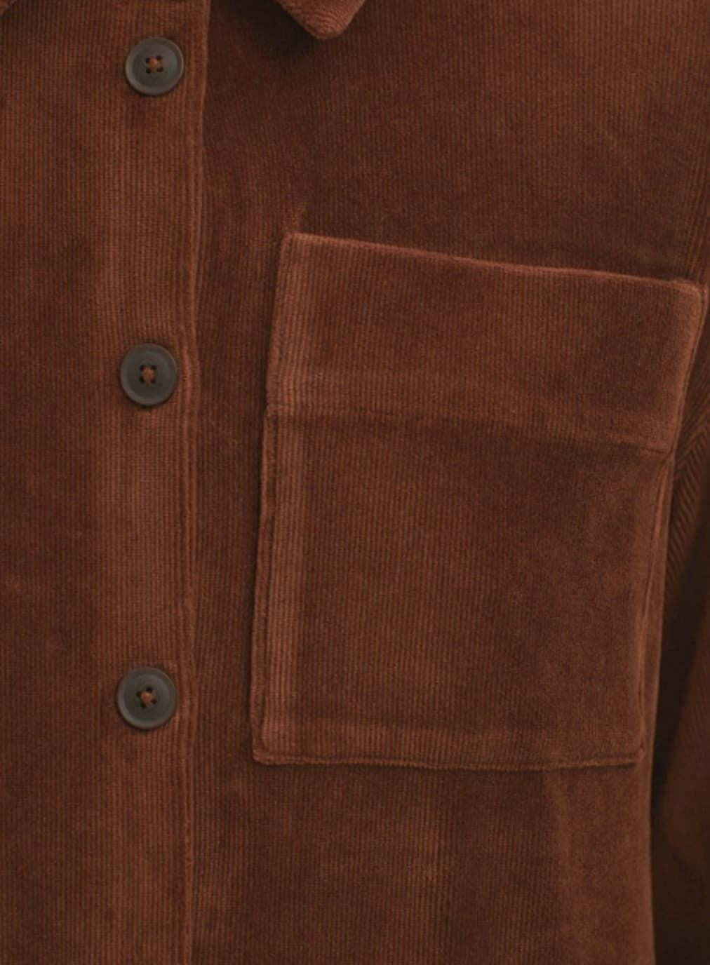 Camisa Nice Things larga micropana elastica marrón - Imagen 3