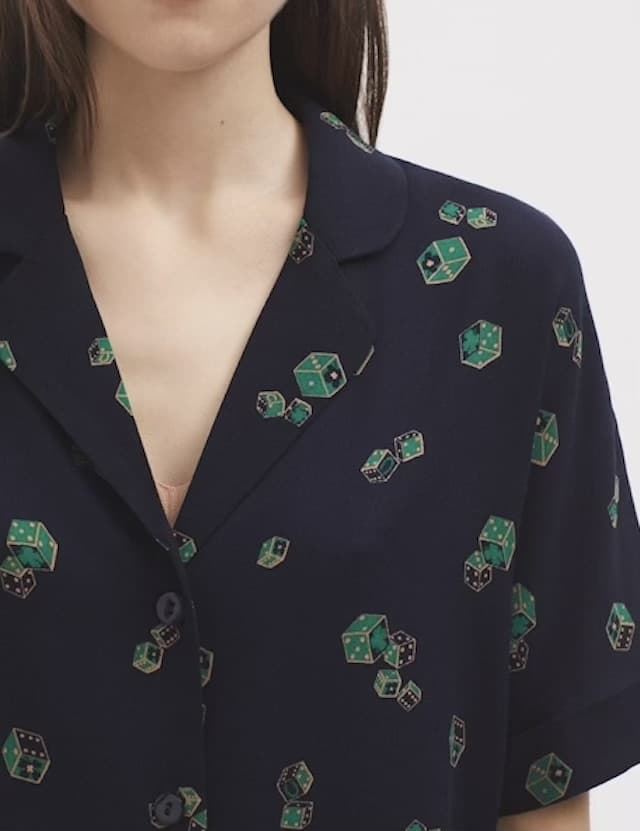 Camisa  Things Dice manga corta game dados azul - Imagen 5