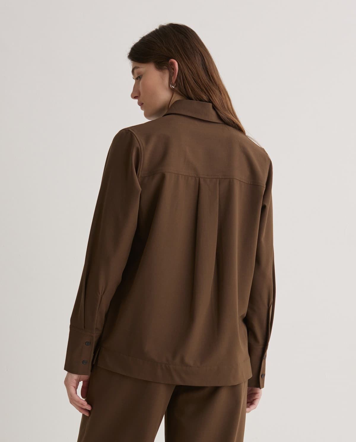 Camisa Yerse 43817 manga larga chocolate - Imagen 2