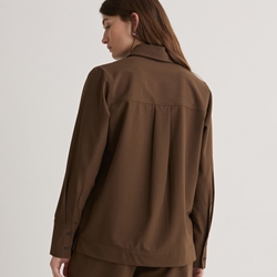 Camisa Yerse 43817 manga larga chocolate - Imagen 2