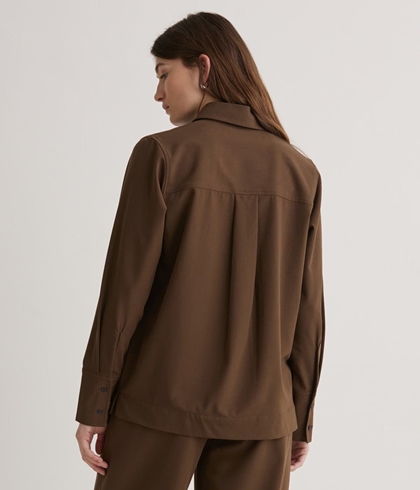 Camisa Yerse 43817 manga larga chocolate - Imagen 2