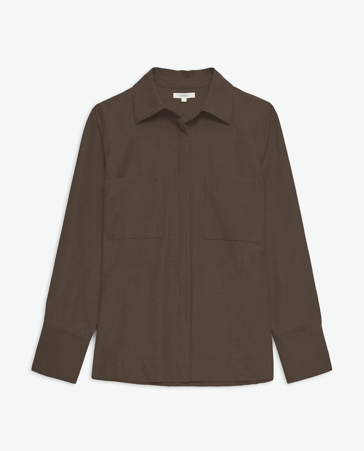 Camisa Yerse 43817 manga larga chocolate - Imagen 4