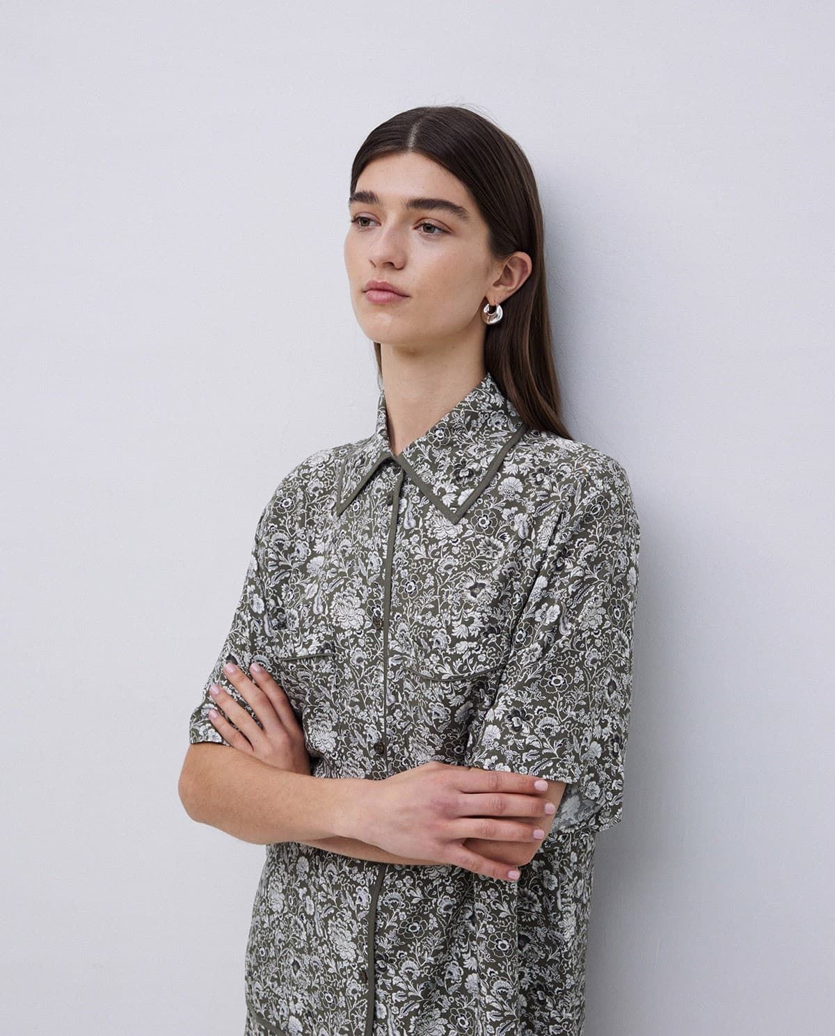 CAMISA Yerse Ref. 42870 FLUIDA FLORAL CAQUI - Imagen 1