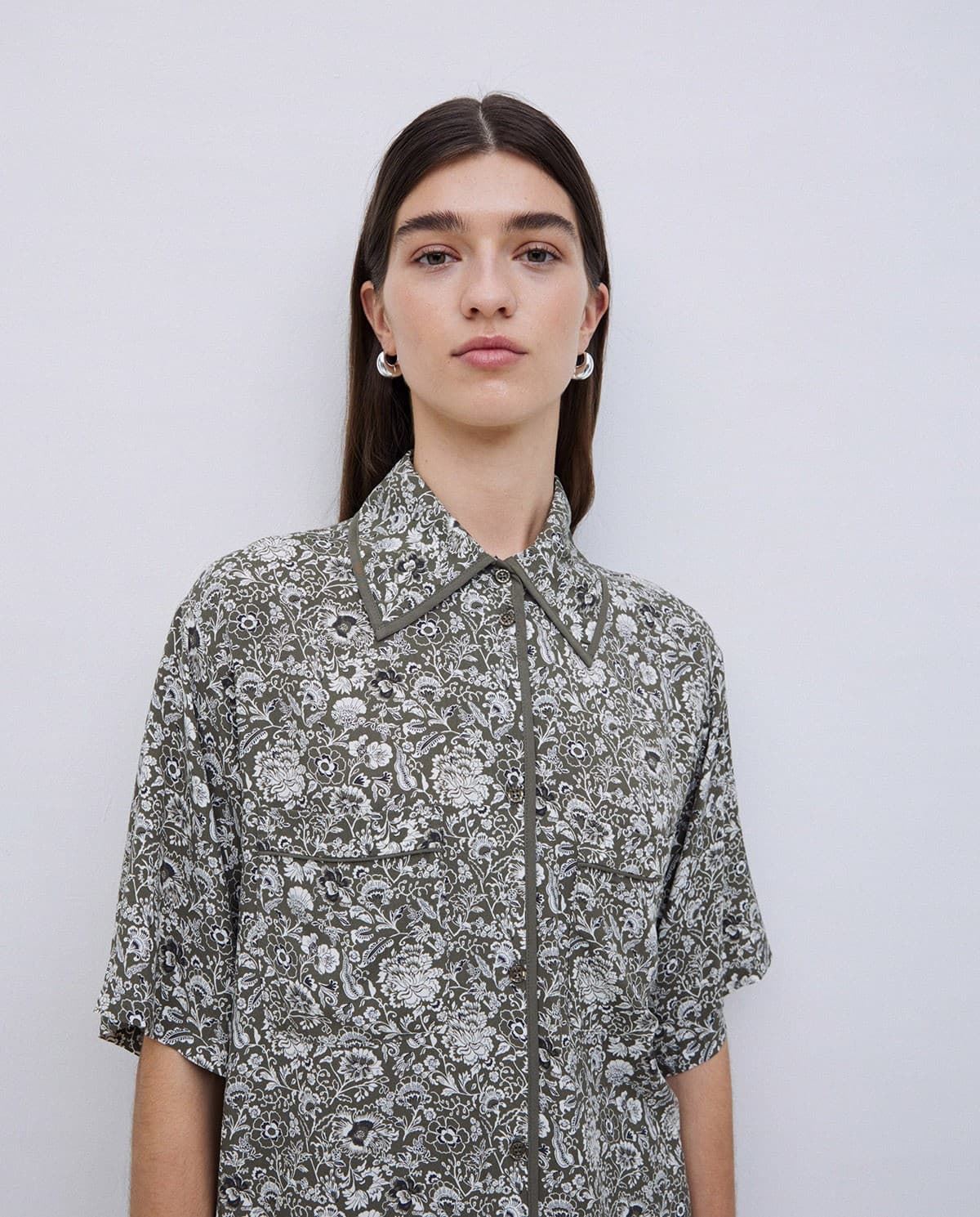 CAMISA Yerse Ref. 42870 FLUIDA FLORAL CAQUI - Imagen 3