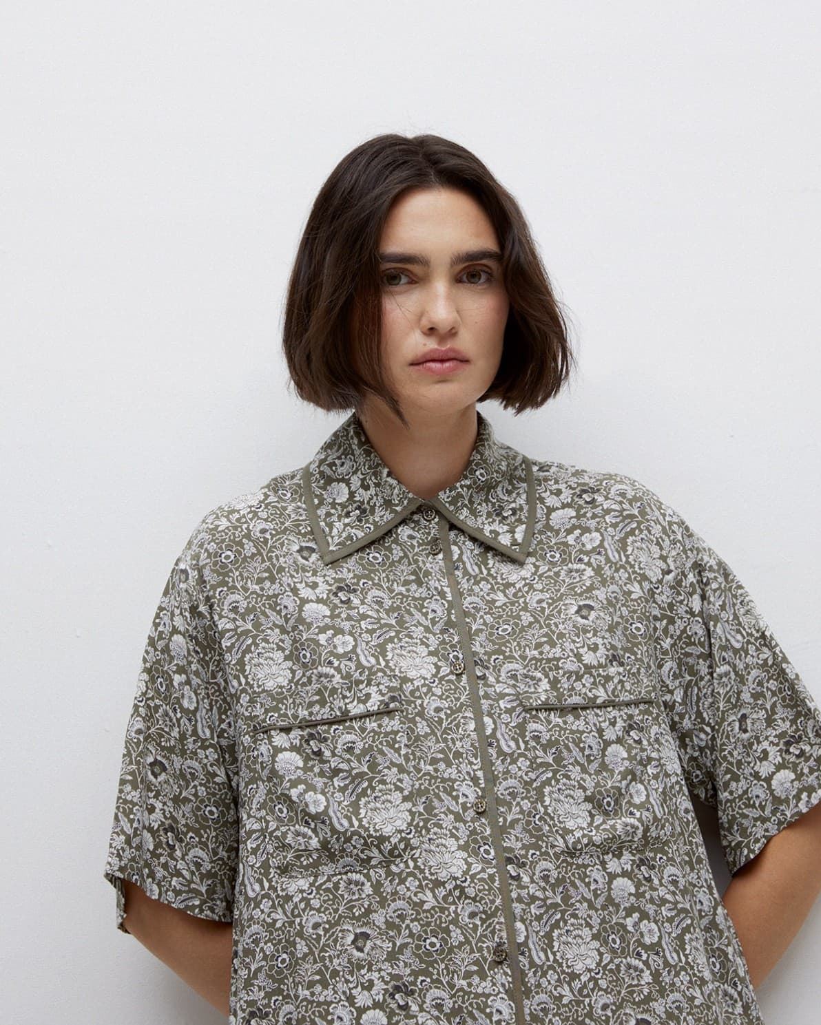 CAMISA Yerse Ref. 42870 FLUIDA FLORAL CAQUI - Imagen 5