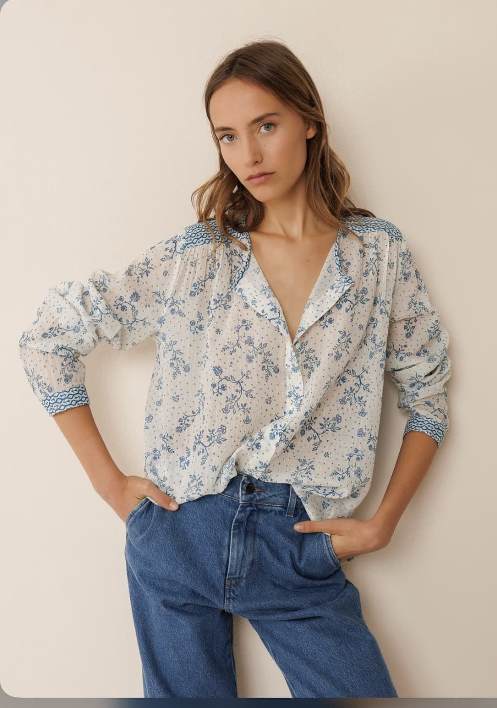 CamisaIndi & Cold 170 PATCH  VERA crudo azul - Imagen 2