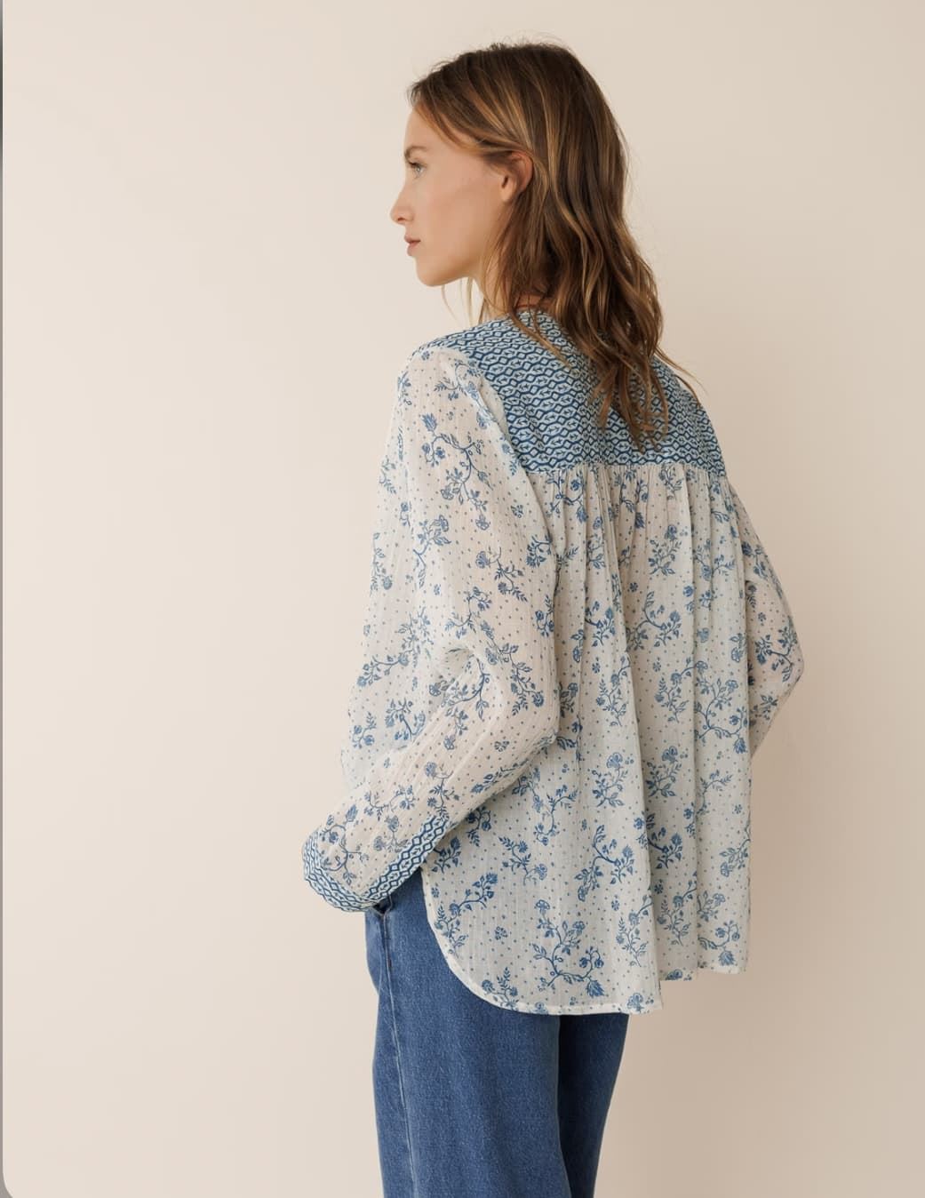 CamisaIndi & Cold 170 PATCH  VERA crudo azul - Imagen 3