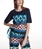 Camiseta Alba Conde 1807 estampada multicolor mangas negra - Imagen 2