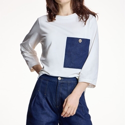 CAMISETA  Alba Conde 5802 CON BOLSILLO BLANCA - Imagen 1