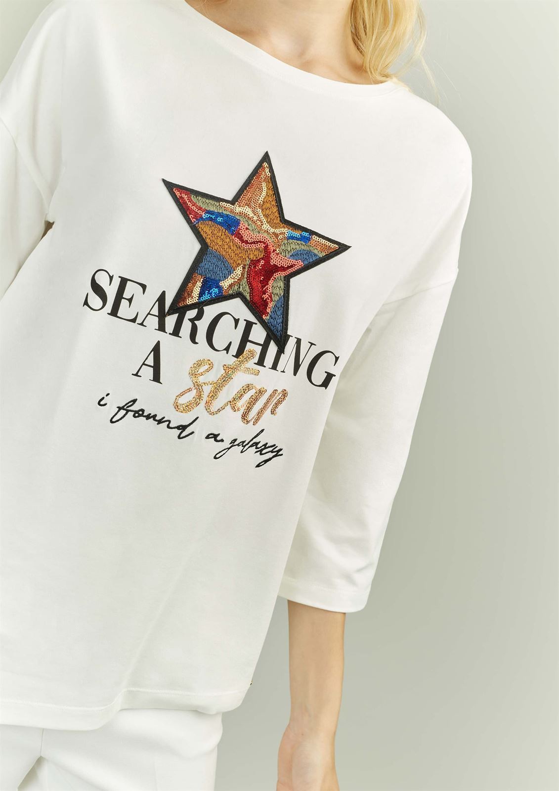 Camiseta Alba Conde estrella blanca - Imagen 1