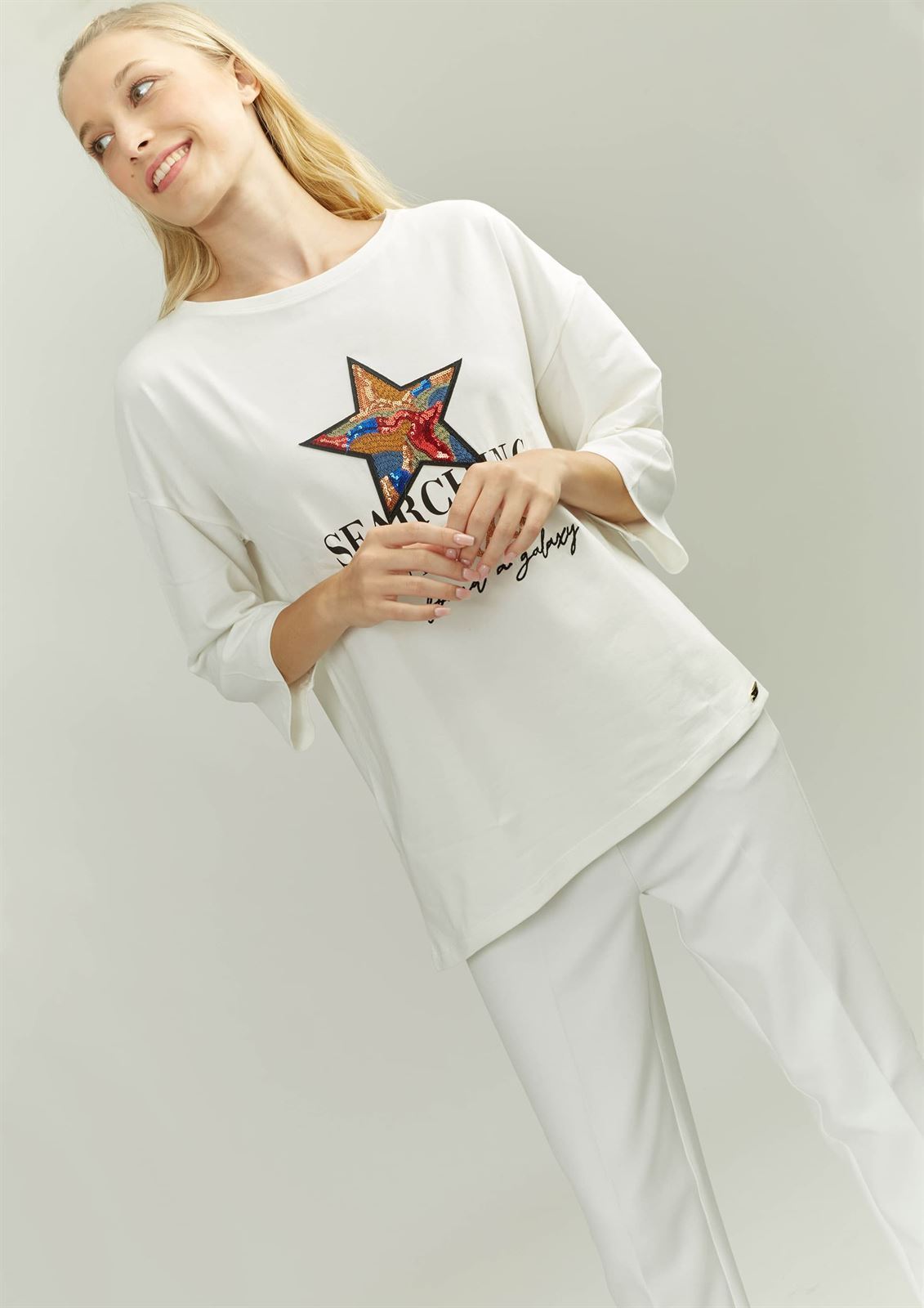 Camiseta Alba Conde estrella blanca - Imagen 3