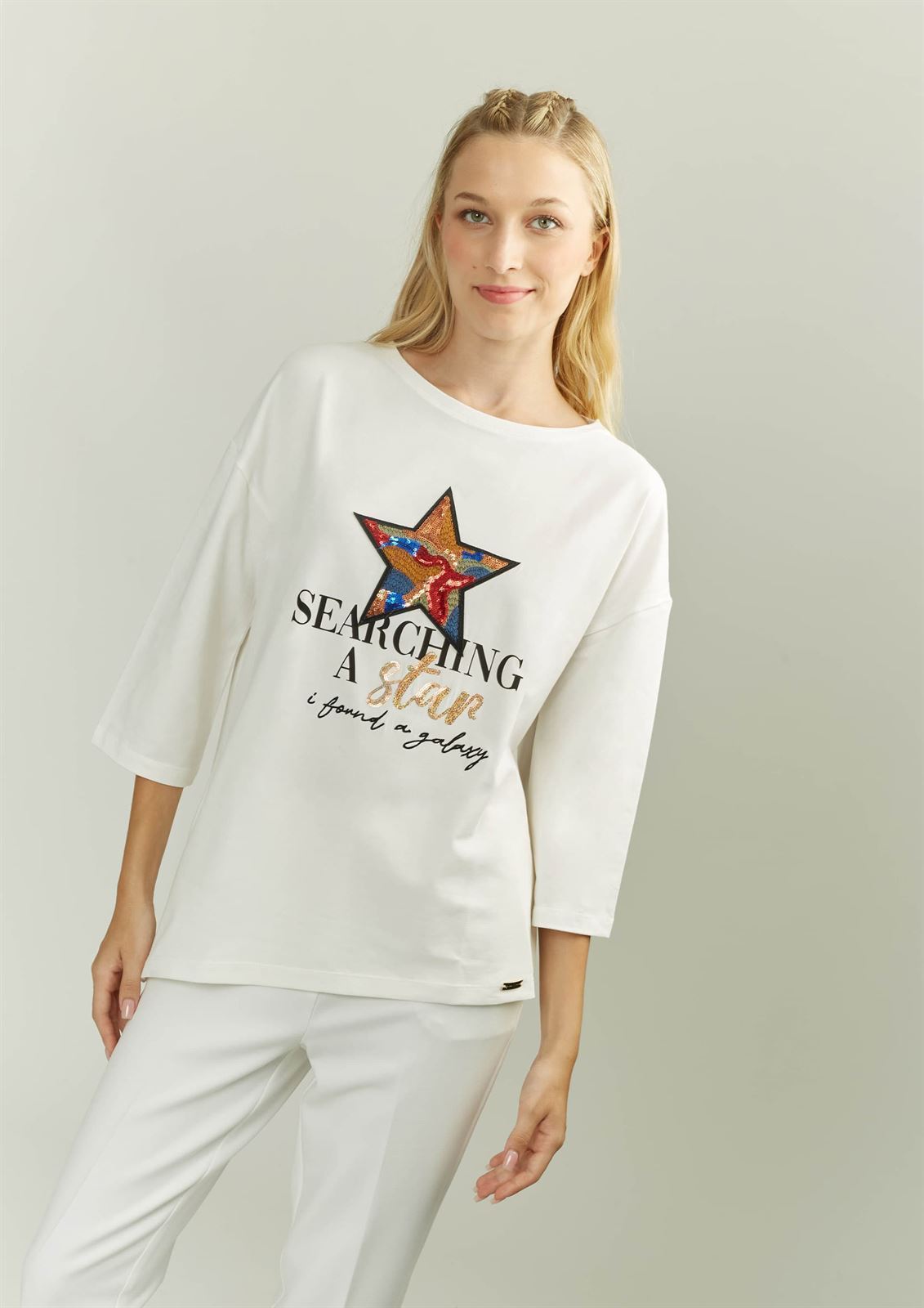 Camiseta Alba Conde estrella blanca - Imagen 4