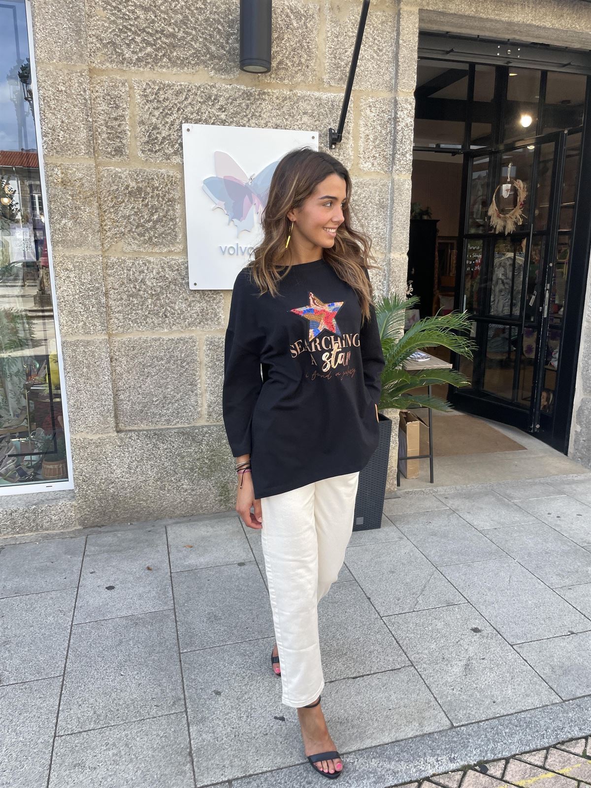 Camiseta Alba Conde estrella negra - Imagen 1