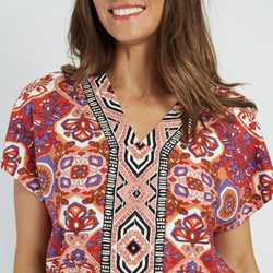 Camiseta Derhy CHEYENNE estampada rojo - Imagen 2
