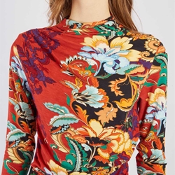 Camiseta Derhy HAMILTON Estampado tonos teja - Imagen 1