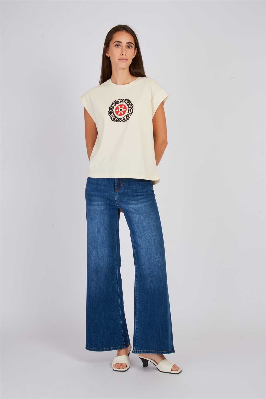 Camiseta Derhy ZALAMA cruda - Imagen 2