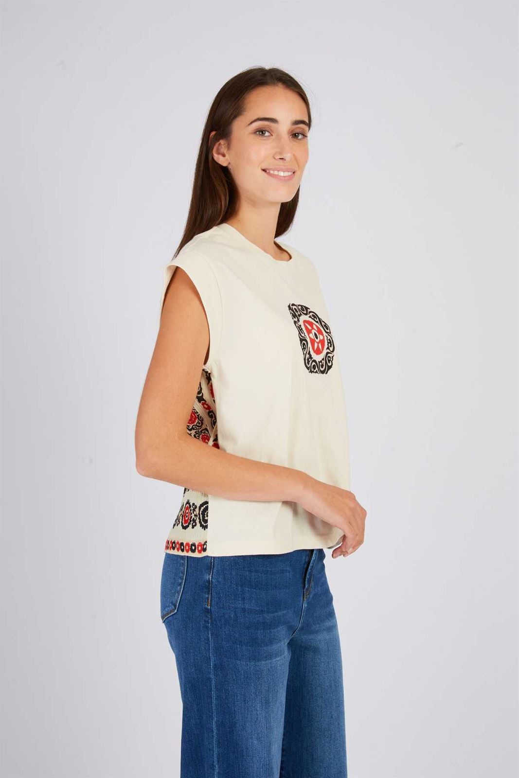 Camiseta Derhy ZALAMA cruda - Imagen 3