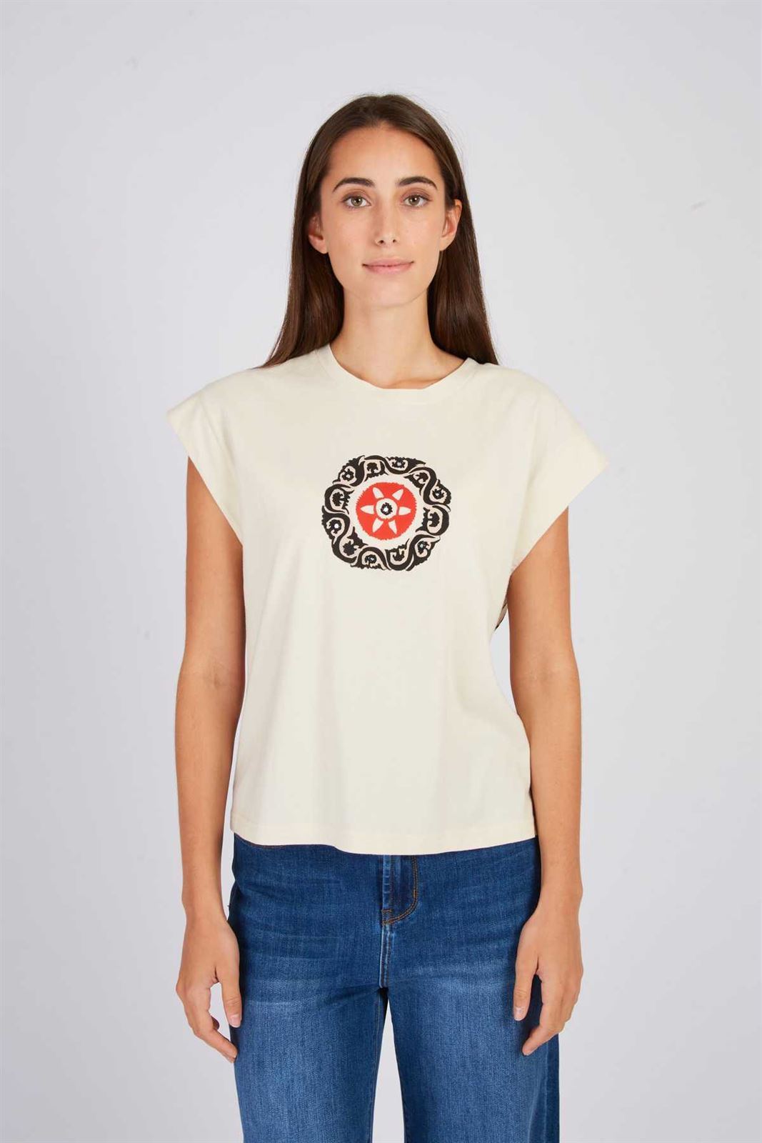 Camiseta Derhy ZALAMA cruda - Imagen 4