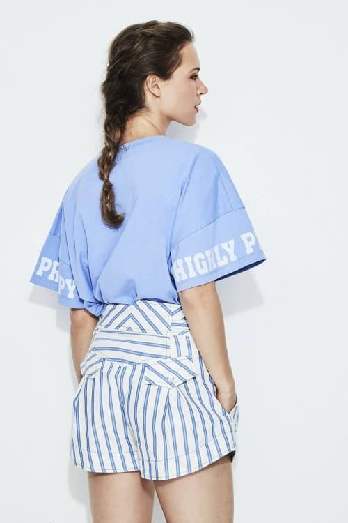 Camiseta Highly Preppy oversize azul. - Imagen 3