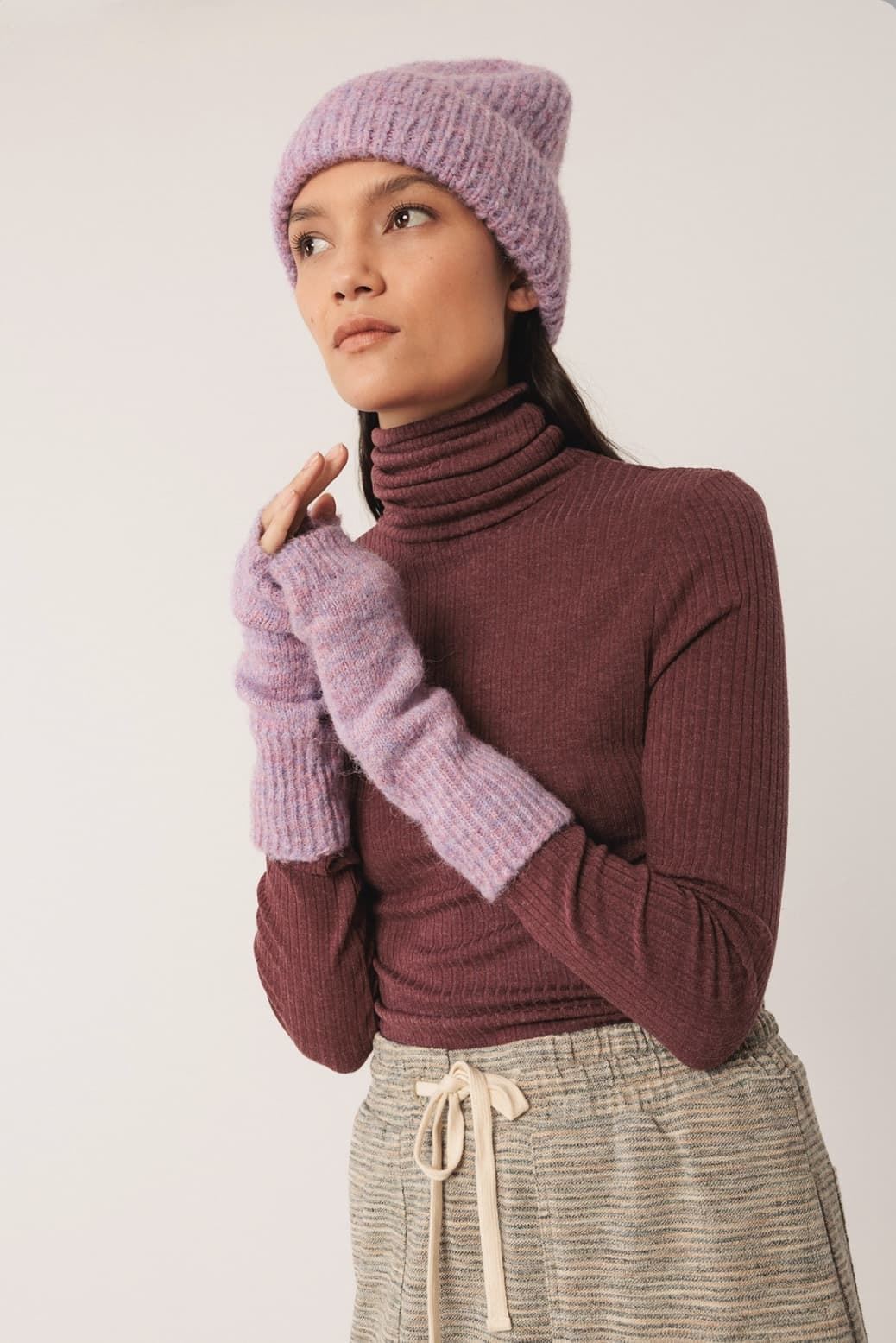Camiseta Indi & Cold  ajustada canale ES398 berenjena - Imagen 1