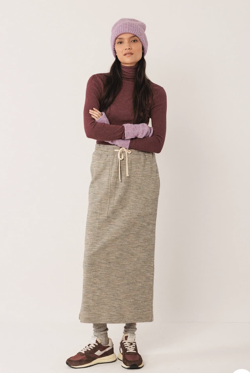 Camiseta Indi & Cold  ajustada canale ES398 berenjena - Imagen 2