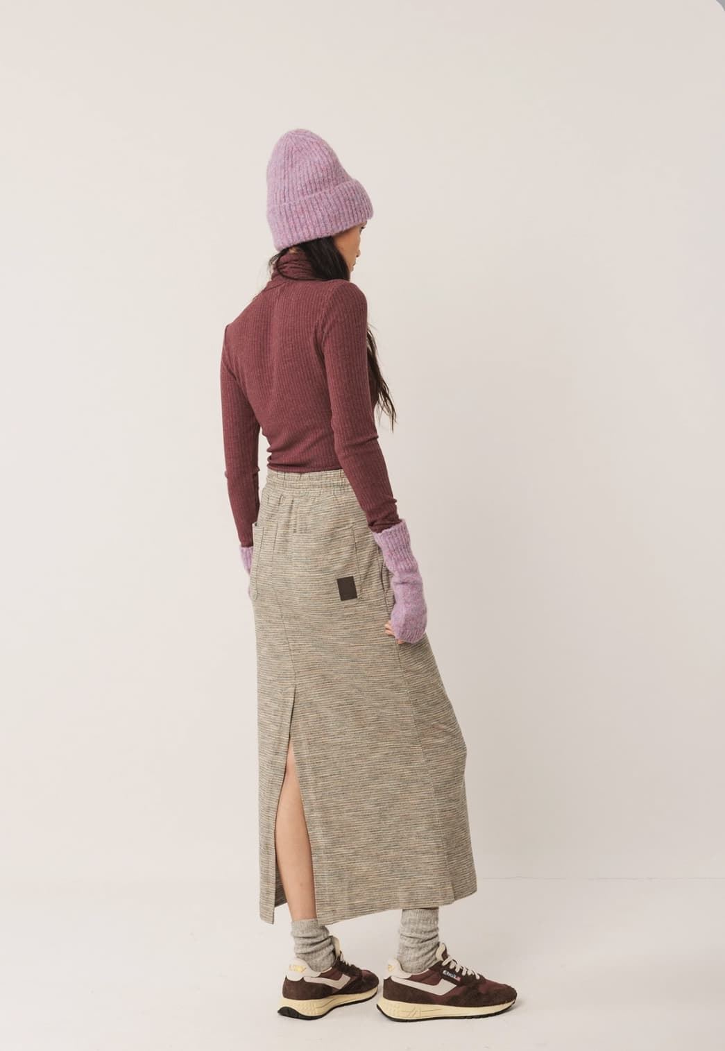 Camiseta Indi & Cold  ajustada canale ES398 berenjena - Imagen 3