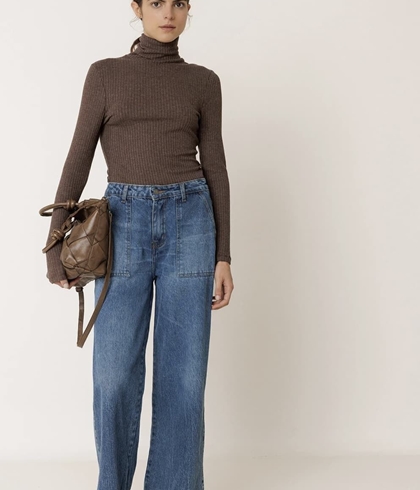 Camiseta Indi & Cold  ajustada canale ES398 chocolate - Imagen 1