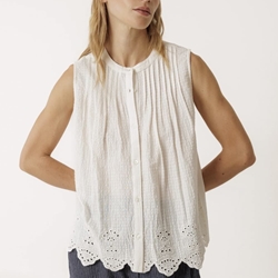 CAMISETA  Indi & Cold REF. SK431 COMBINADA BORDADA cruda - Imagen 1