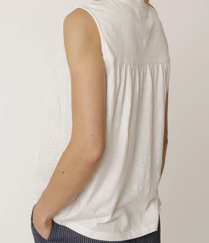 CAMISETA  Indi & Cold REF. SK431 COMBINADA BORDADA cruda - Imagen 2