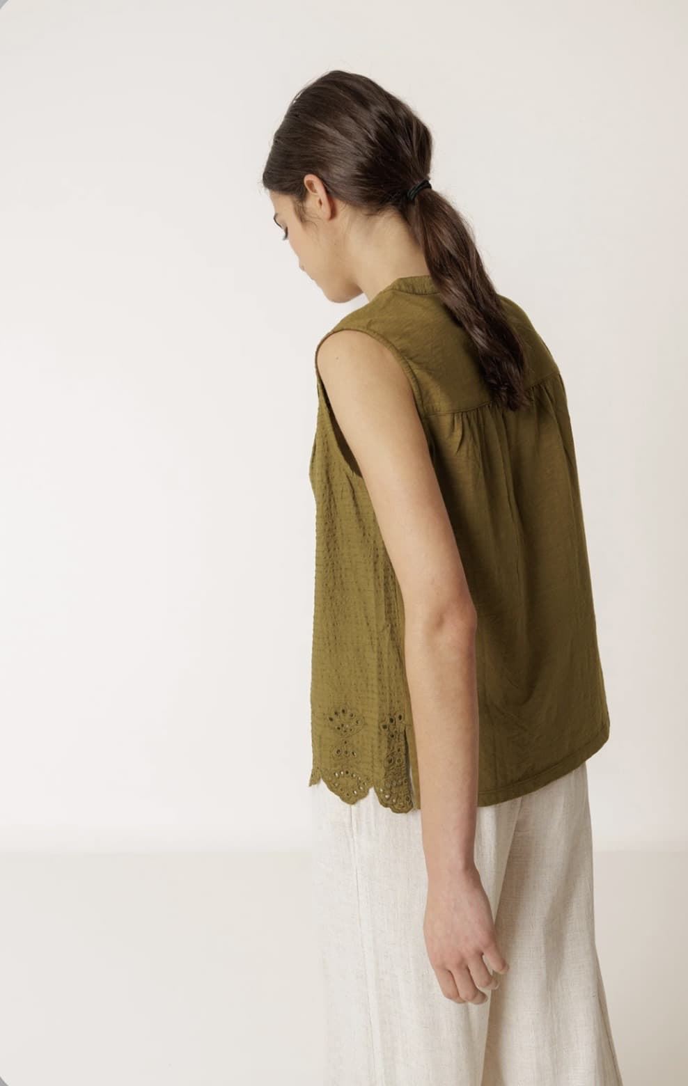 CAMISETA  Indi & Cold REF. SK431 COMBINADA BORDADA khaki - Imagen 1