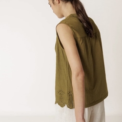 CAMISETA  Indi & Cold REF. SK431 COMBINADA BORDADA khaki - Imagen 1