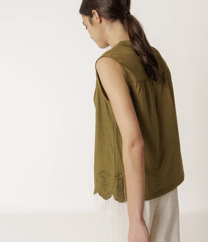 CAMISETA  Indi & Cold REF. SK431 COMBINADA BORDADA khaki - Imagen 1