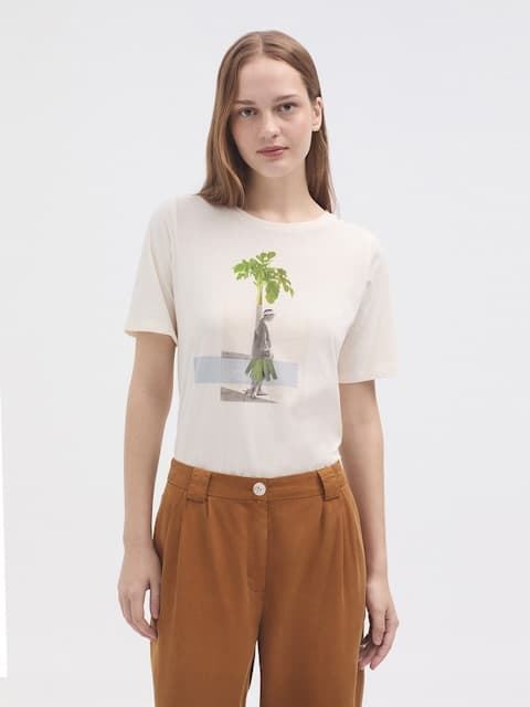 Camiseta Nice Things collage arbol crudo - Imagen 1