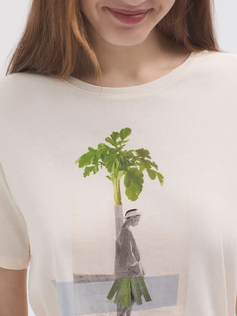 Camiseta Nice Things collage arbol crudo - Imagen 2